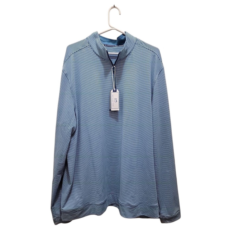 Southern Tide Cruiser Performance Quarter-Zip Men XXL Micro Stripe NEW